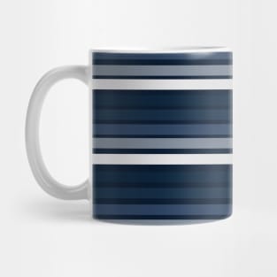 Blue Elegant Modern Stripes Pattern Mug